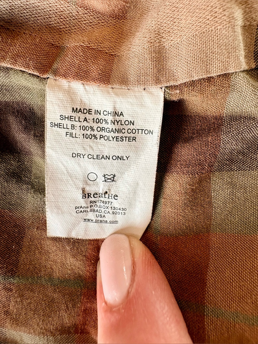 prAna Breathe Reversible Quilted Plaid Shirt Jacket Shacket Orange Flannel M - Picture 11 of 11